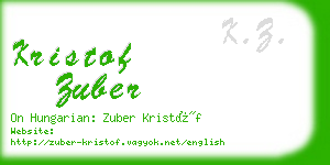 kristof zuber business card